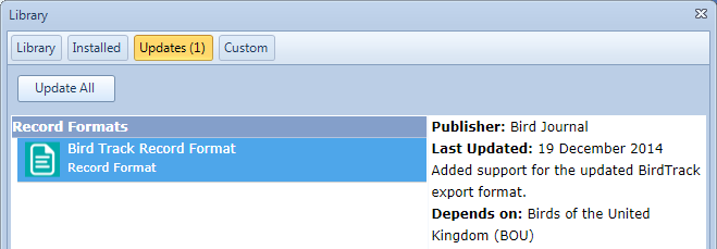 BirdTrack Import Updated